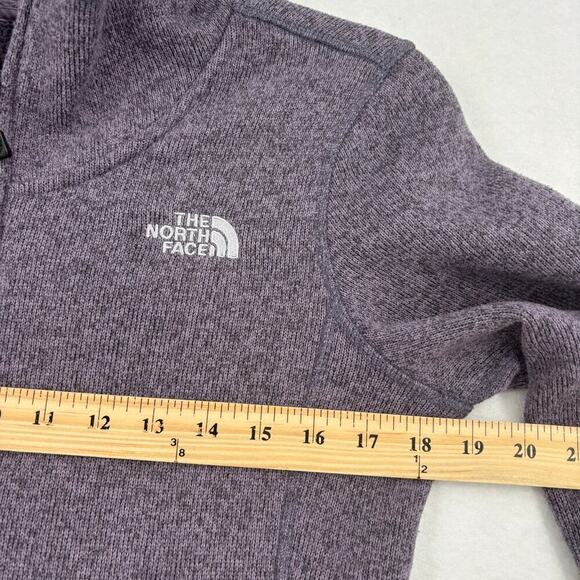 The North Face Crescent Sunset Sweater Knit Jacket Full Zip Purple Women's S - Picture 10 of 13